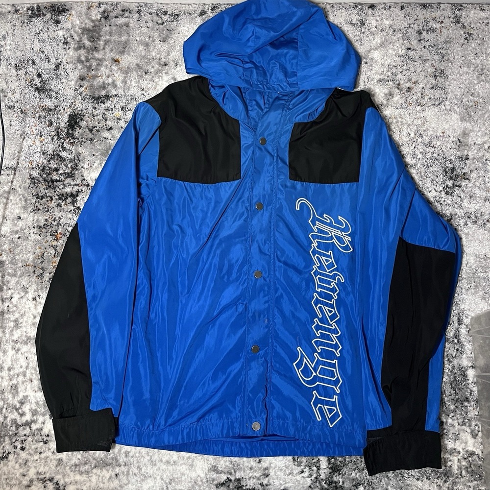 Revenge Og Windbreaker Jacket Men's Size XLarge Blue‎ & Black